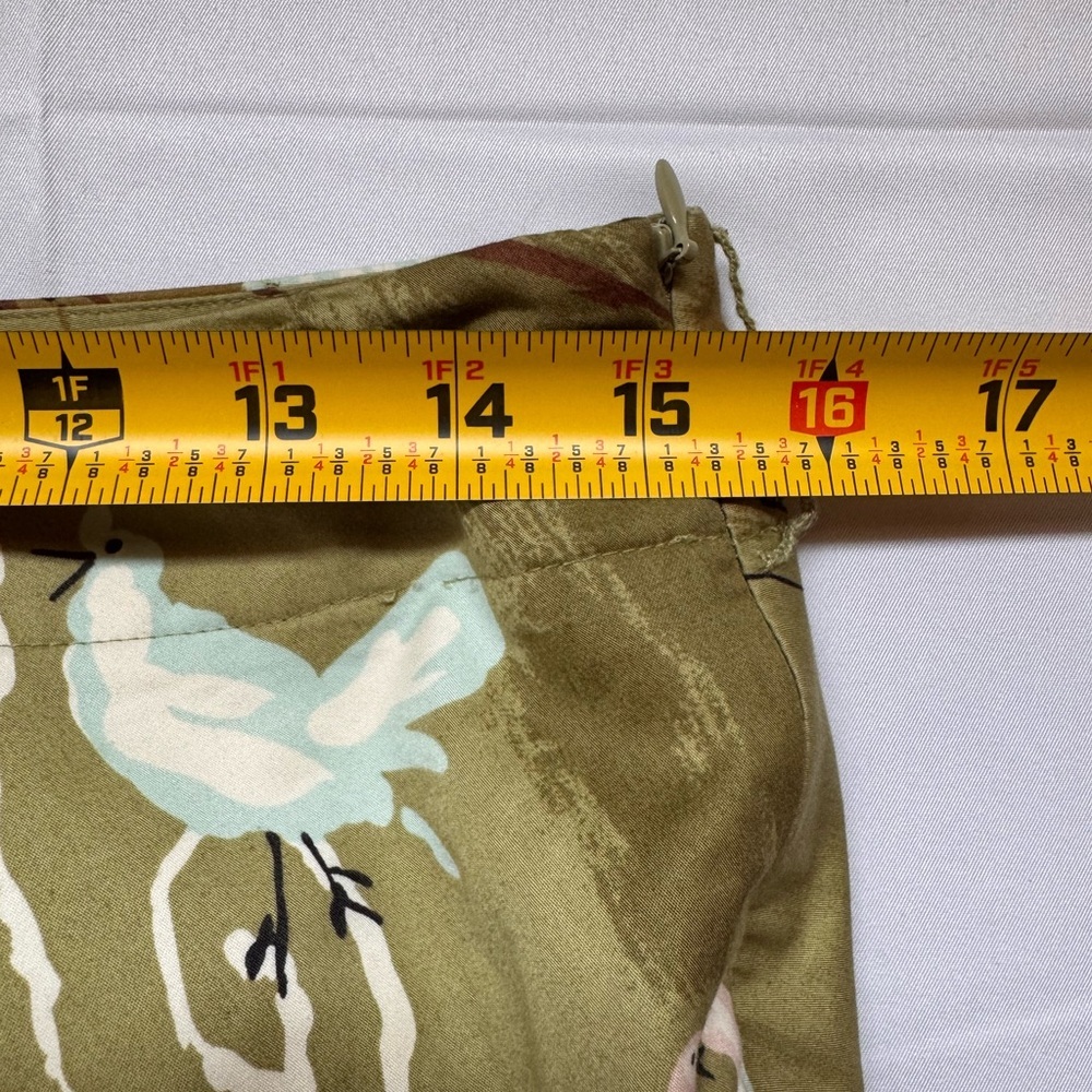 Anthropologie Odille Bird Floral Print A-line Skirt‎ Women Size 10 Goblincore - Picture 9 of 11